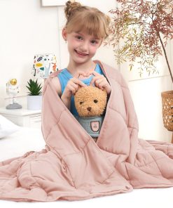 Manta Pesada Rosa para Niños (7lbs, Tamaño 40"x60") -