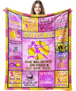 Manta de softbol regalos, Regalos de softbol para niñas,
