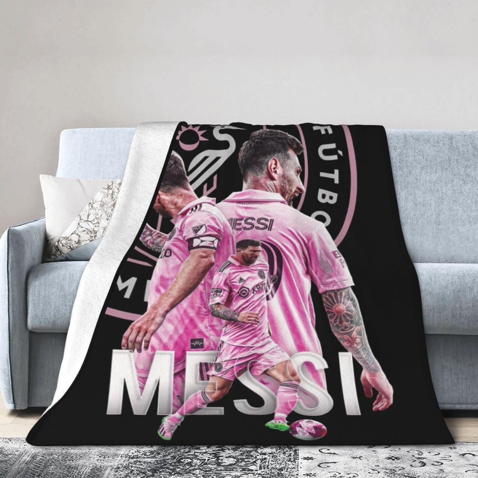 Manta de fútbol deportivo suave y cálida para niños, ropa