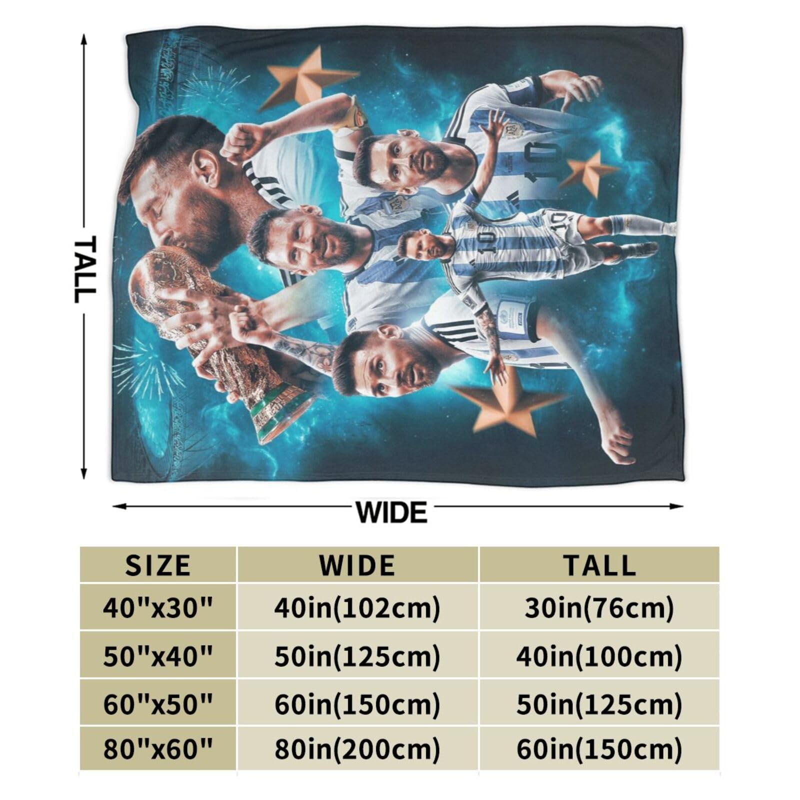 Manta de tiro deportiva con diseño de balón de fútbol suave - Imagen 4