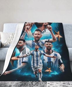 Manta de tiro deportiva con diseño de balón de fútbol suave