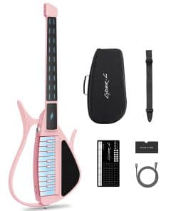 Guitarra Inteligente Enya CYBER-G sin Cuerdas, -Rosa
