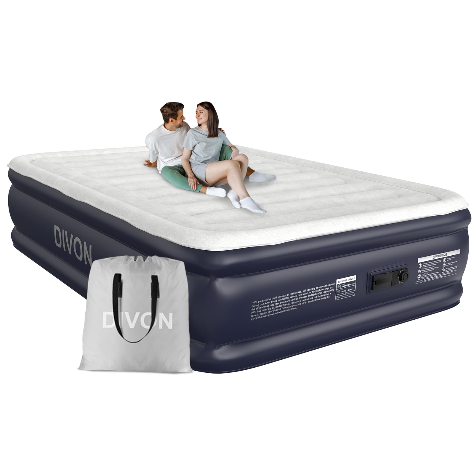 Colchón de aire completo con bomba incorporada, colchón