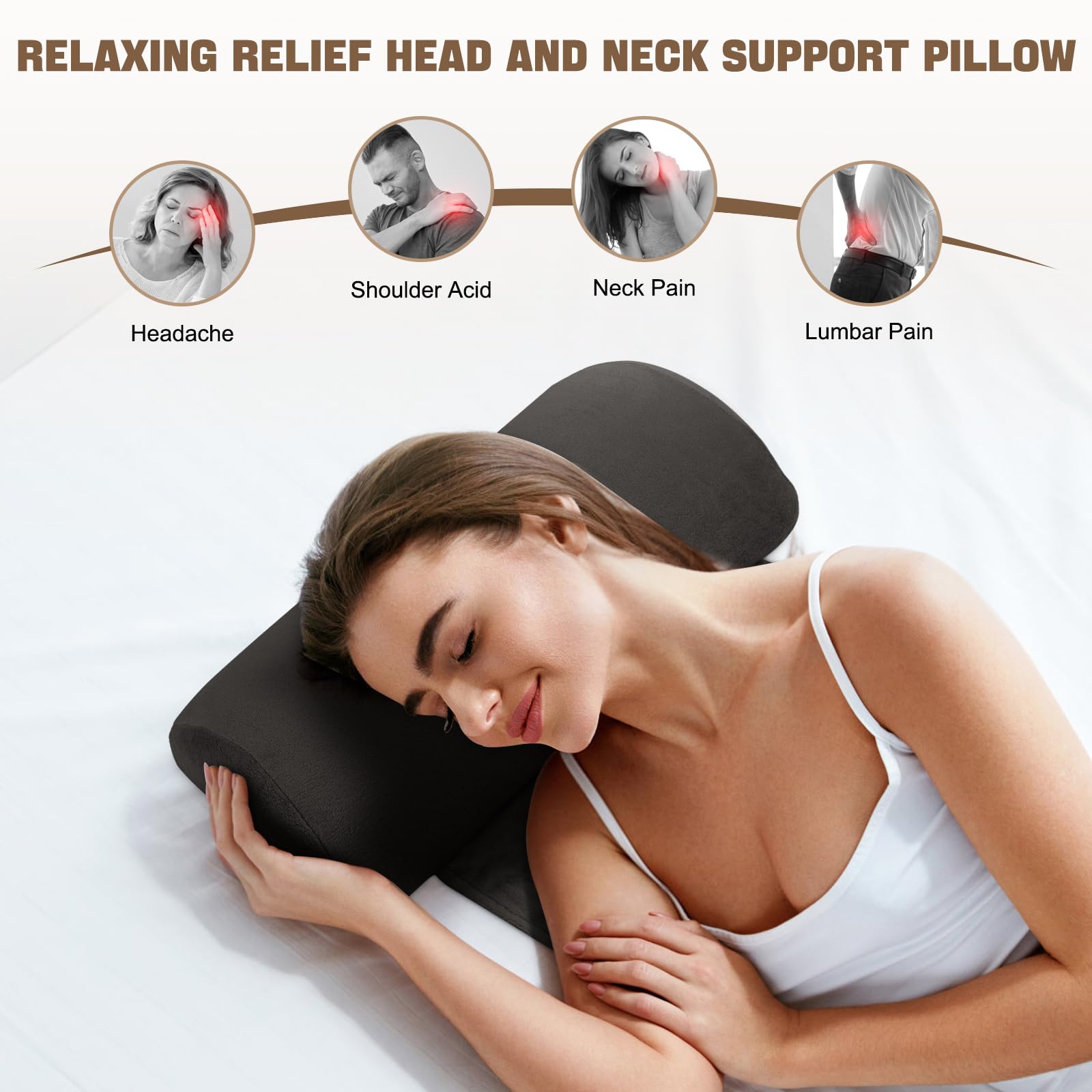 Almohada para el cuello Xmntdo para Reclinable, Terciopelo - Imagen 5