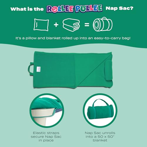 ROLLEE POLLEE Soft Rollup Nap Mat with Pillow, Bolsa de - Imagen 6