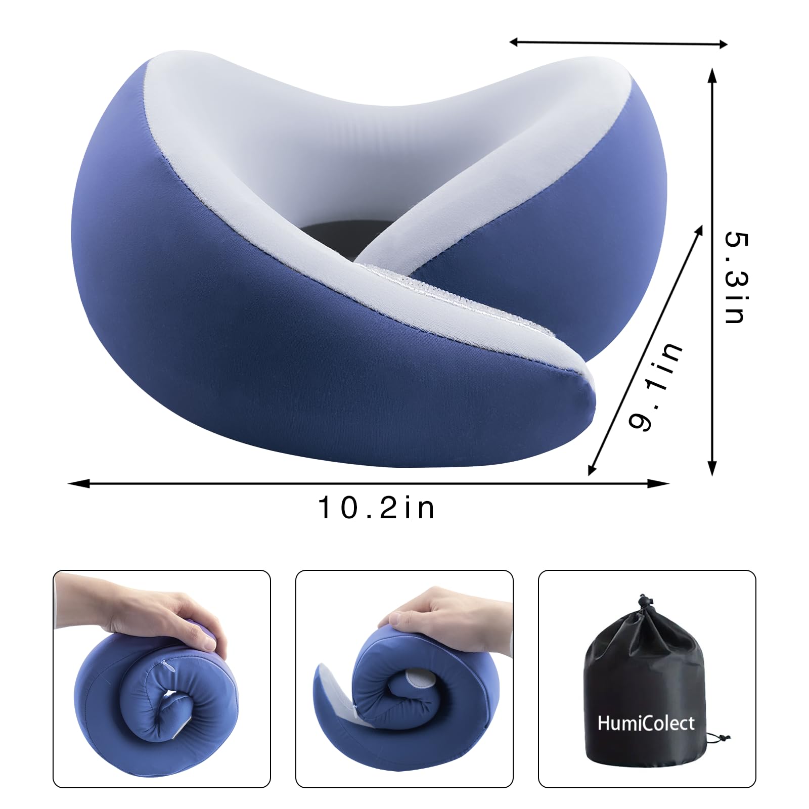 Almohadas de Viaje Belecy para Aviones - -Morado - Imagen 8