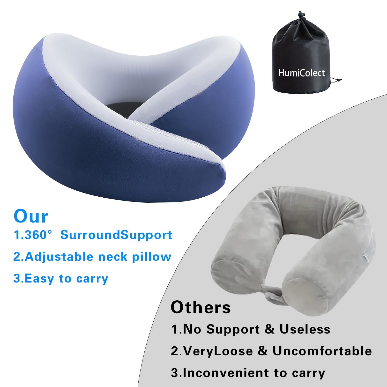 Almohadas de Viaje Belecy para Aviones - -Morado - Imagen 6