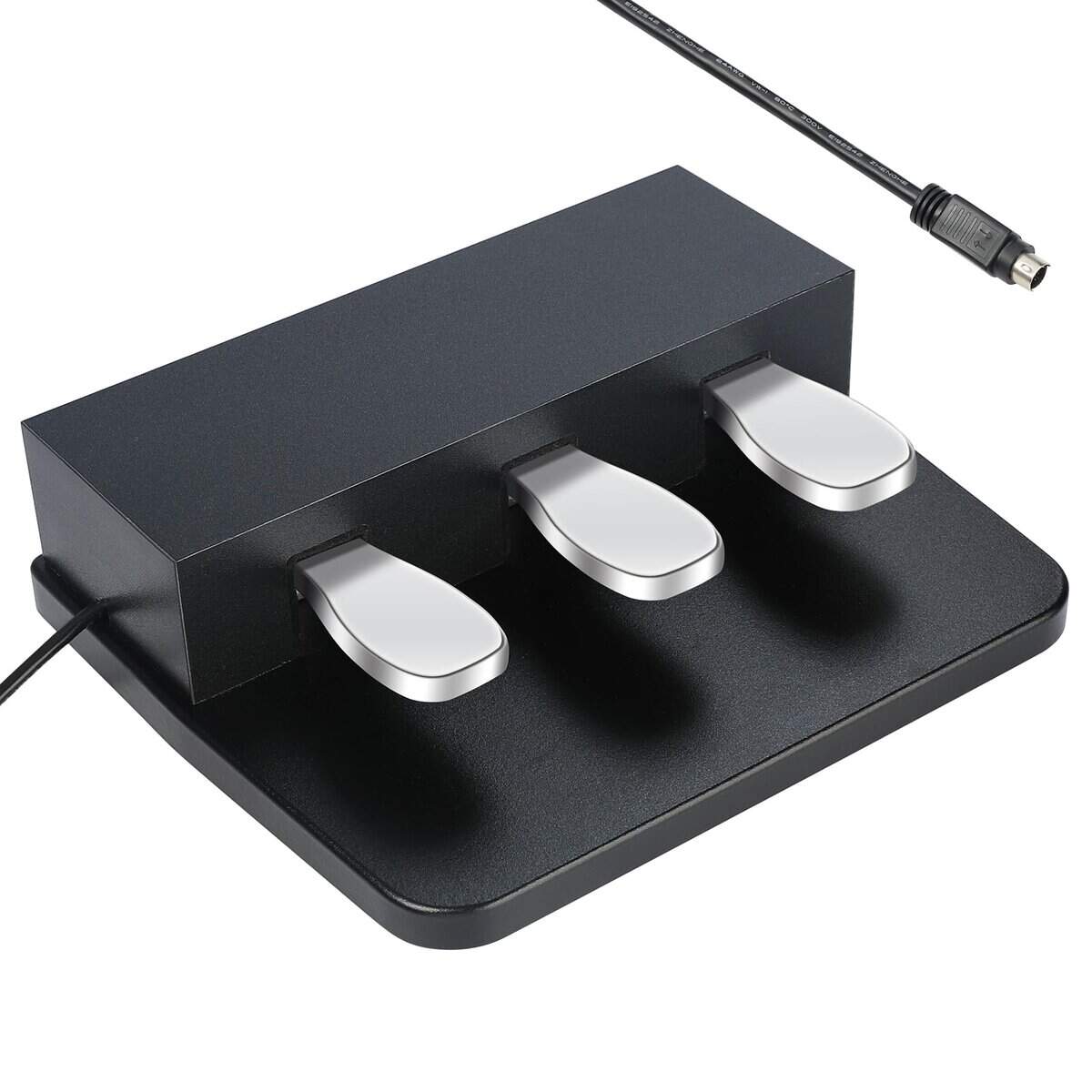 Pedalera Portátil de 3 Pedales para Pianos y Teclados