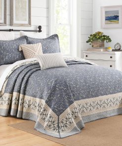 SahSahCasa 100% Algodón 120"x120" Colcha Edredón Cubrecama