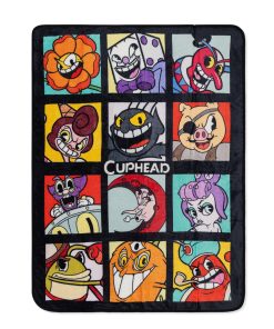 Manta de lanzamiento de forro polar de villanos de Cuphead