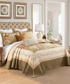 Colcha de Cama Floral CozyStitch 120"x120" Tamaño King