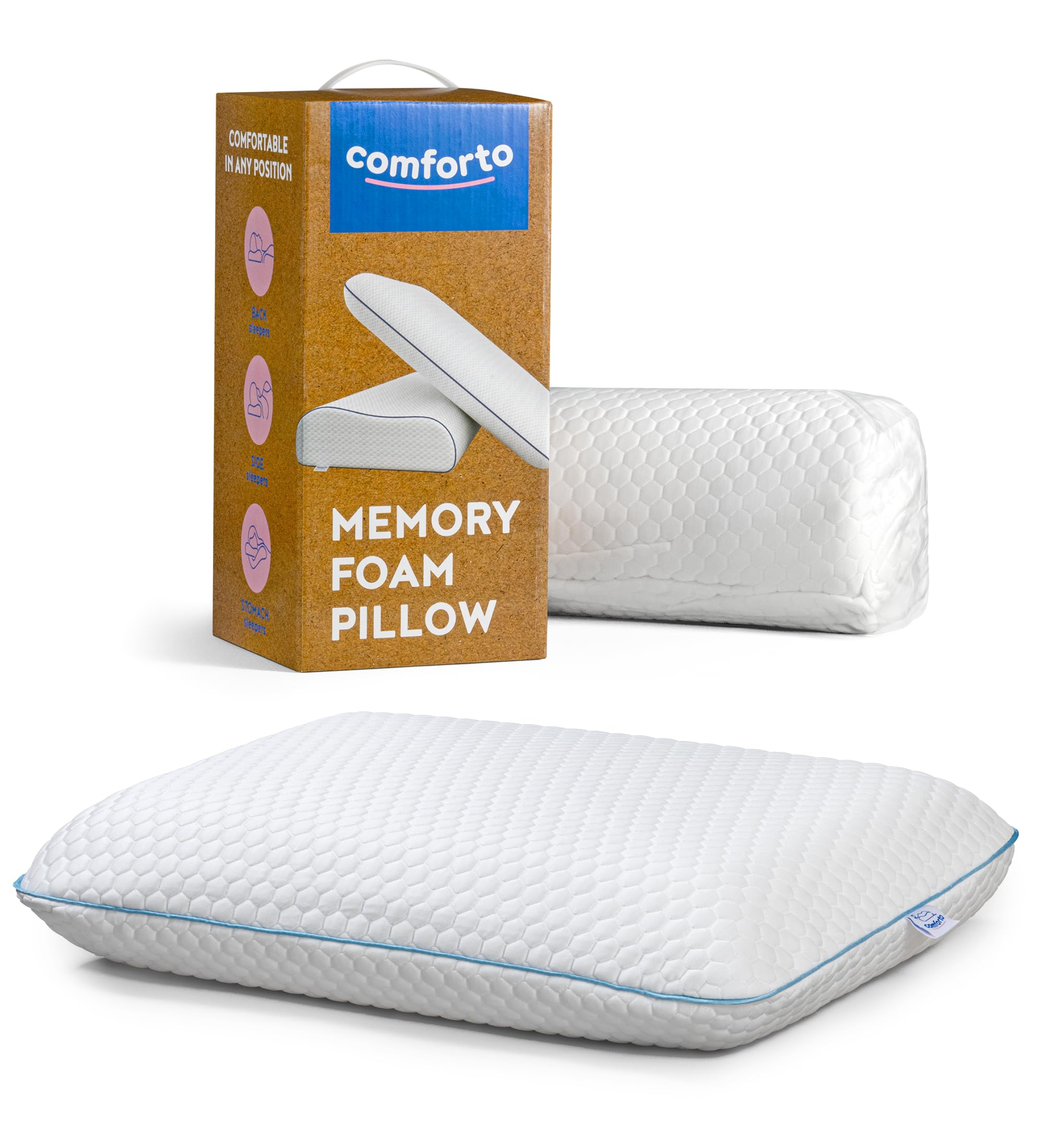 Almohada de espuma viscoelástica rectangular estándar