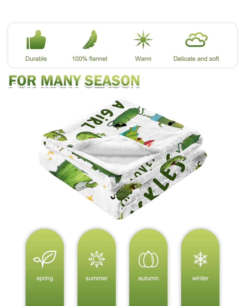 Mantas de Pepinillos para Chicas Amantes de los Pepinillos, - Imagen 3