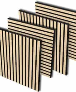 Paneles de Pared de Listones de Madera Acústicos, Paquete