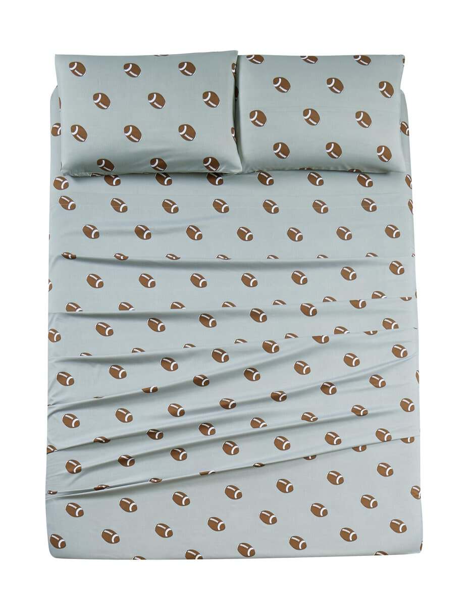 Juego de sábanas deportivas Chezmoi Collection -Marrón Blanc - Imagen 5