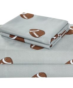 Juego de sábanas deportivas Chezmoi Collection -Marrón Blanc