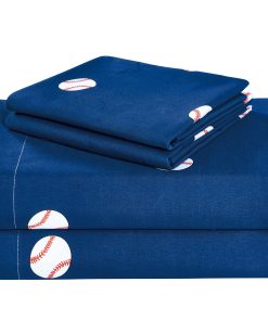 Juego de sábanas deportivas Chezmoi Collection -Azul marino