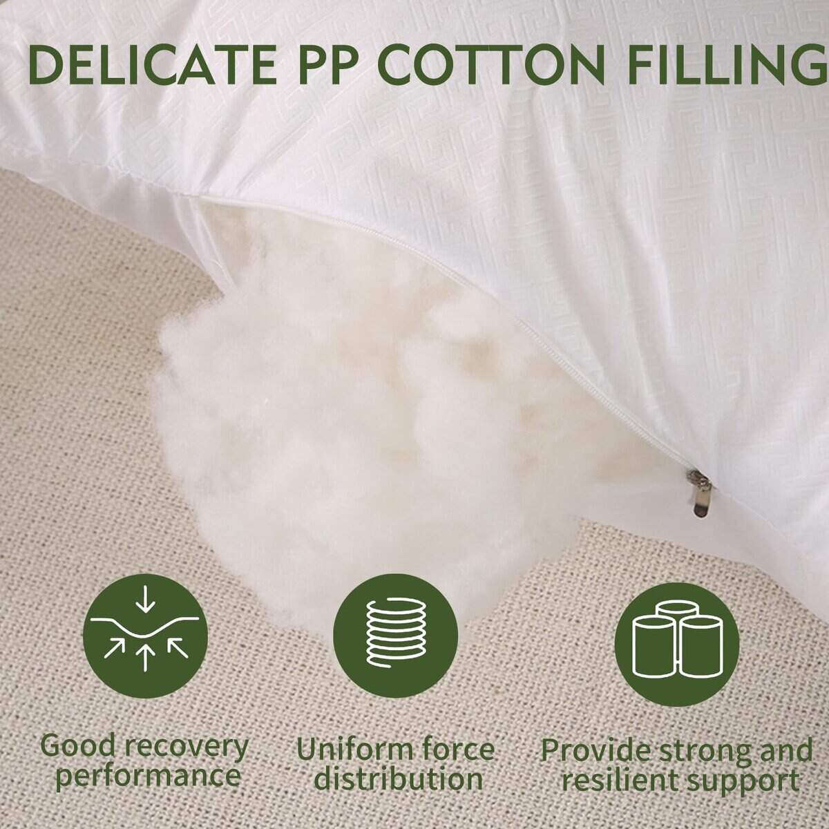 Goma XhomeX 24"x24" (Juego de 2) - Relleno de Cojín con - Imagen 7