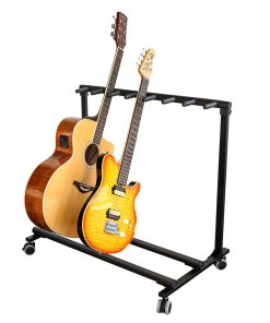 Soporte Múltiple para Guitarra con Ruedas 7 Soportes