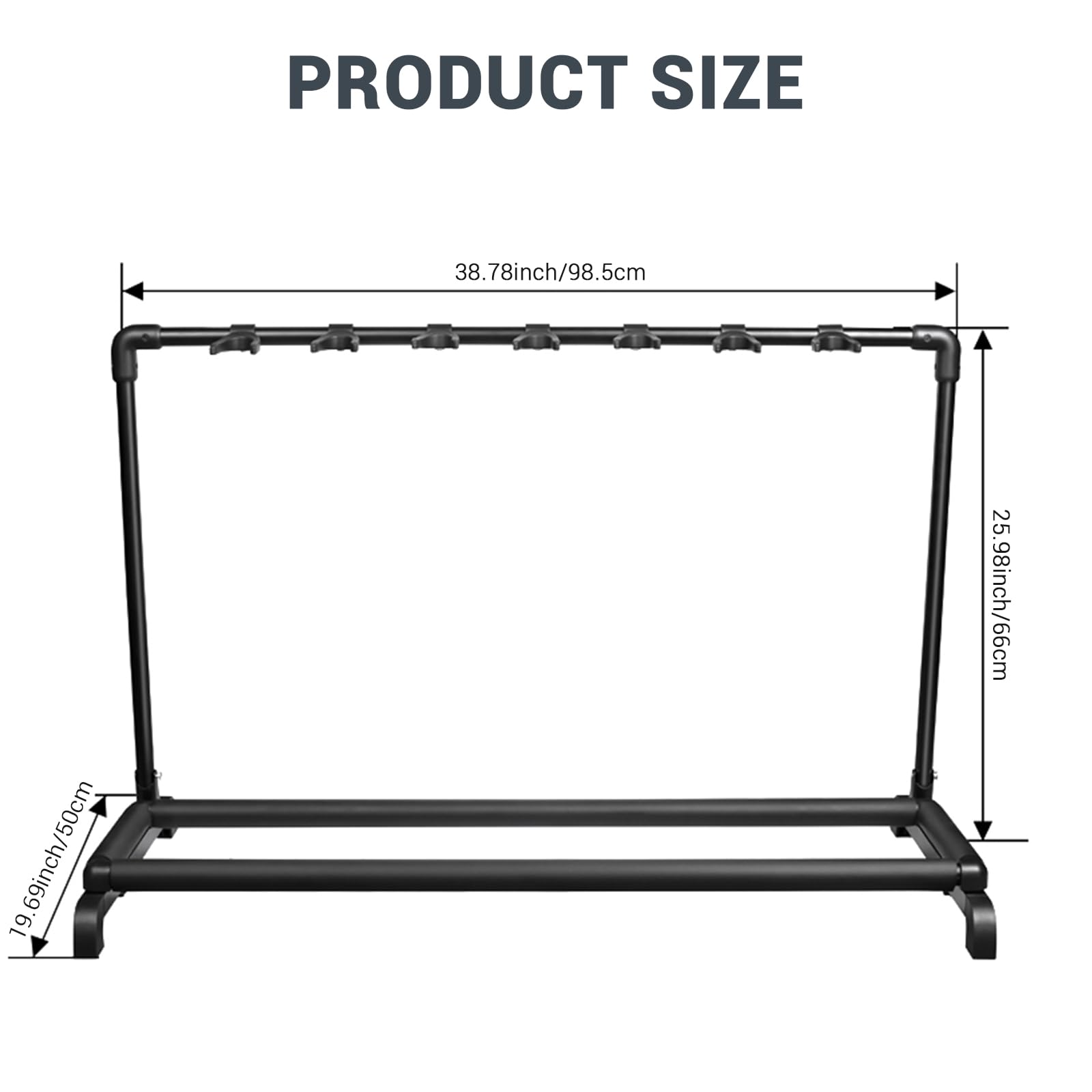 Elvaesther Soporte para Guitarra con 7 Soportes Plegable - Imagen 3