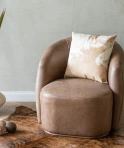 Funda de cojín de piel de vaca Khara Home Premium 100%