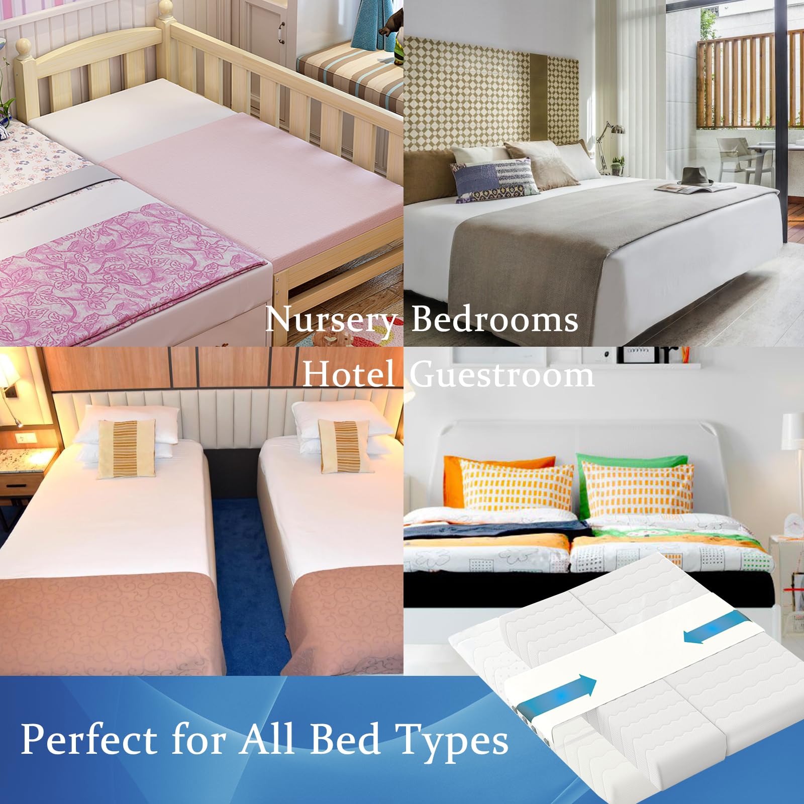 Convertidor de cama doble a king, Relleno de brecha split - Imagen 8