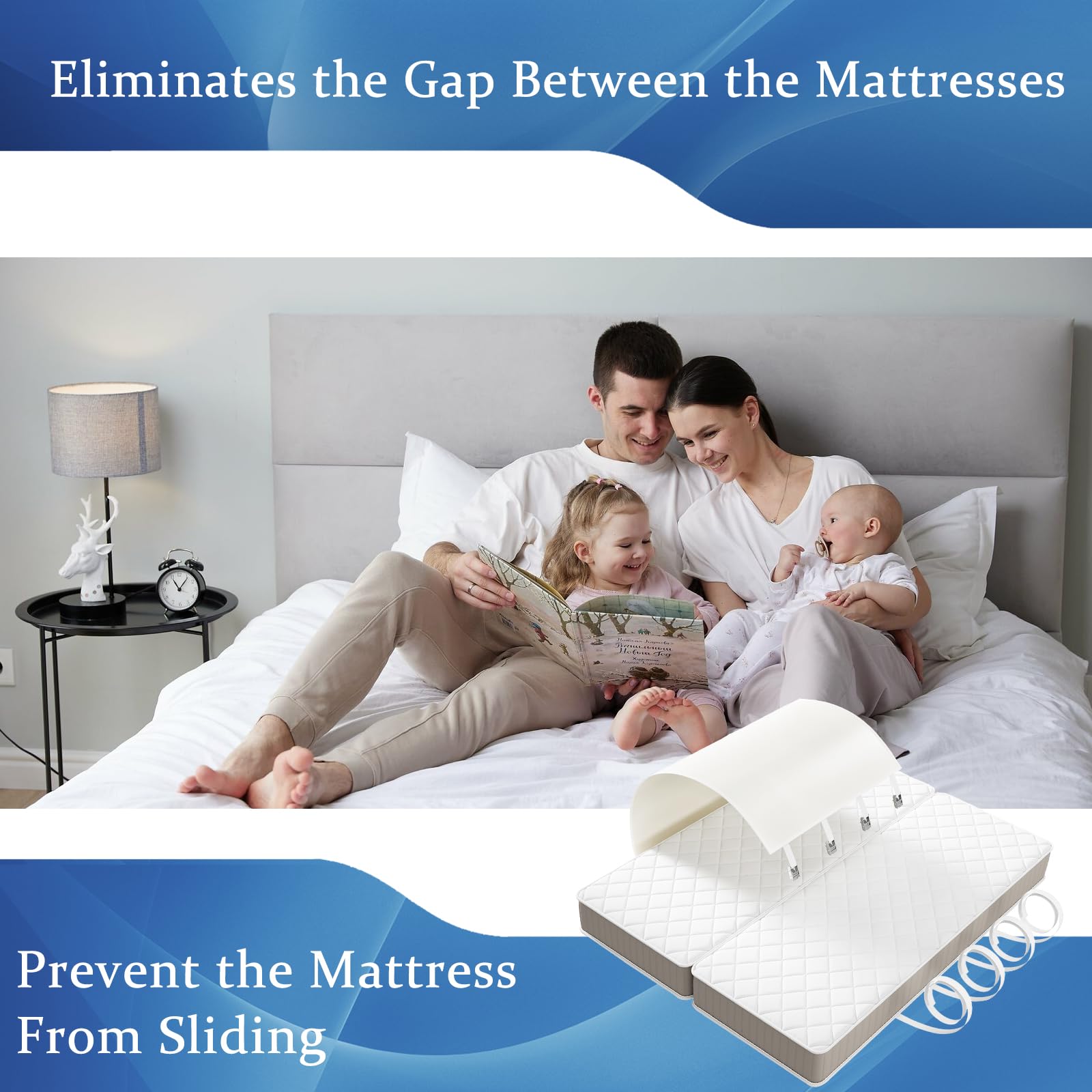 Convertidor de cama doble a king, Relleno de brecha split - Imagen 7