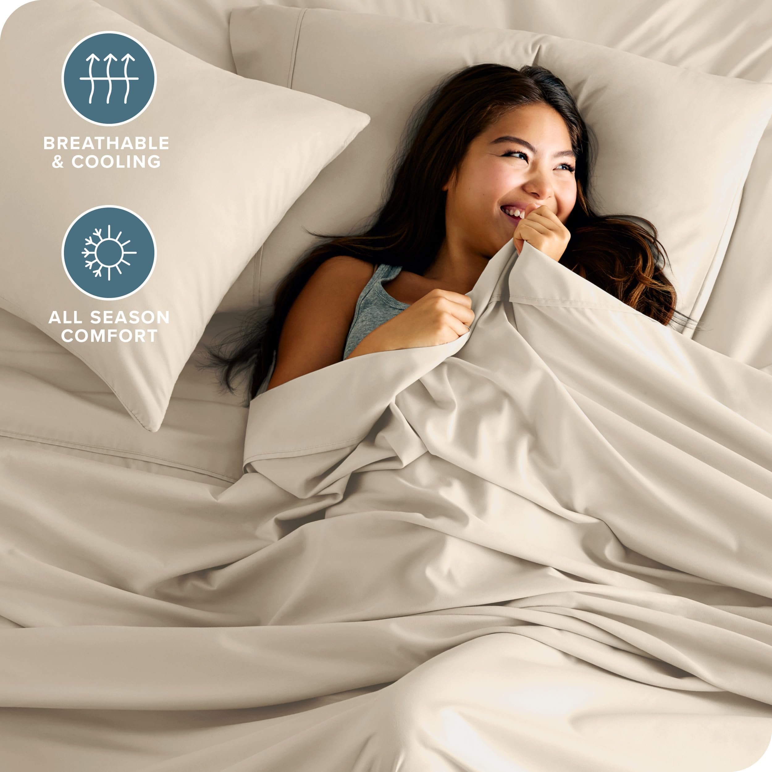 Juego de sábanas Bare Home Full XL - 1800 sábanas de cama - Imagen 4