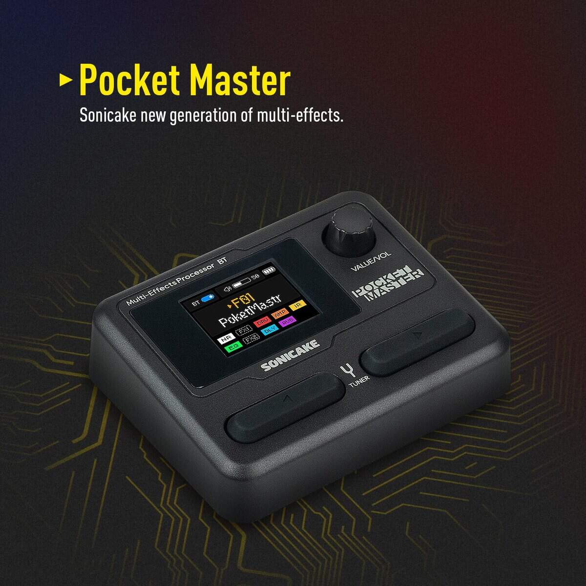 Pedal de Efectos Multiefectos Sonicake Pocket Master con 9 - Imagen 3