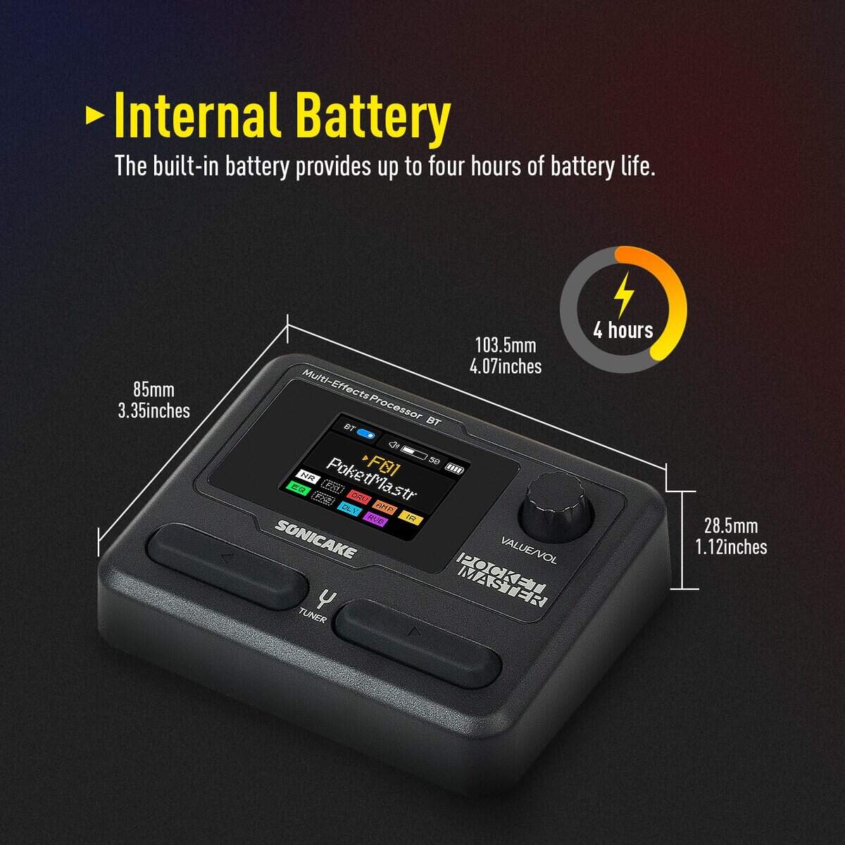 Pedal de Efectos Multiefectos Sonicake Pocket Master con 9 - Imagen 7