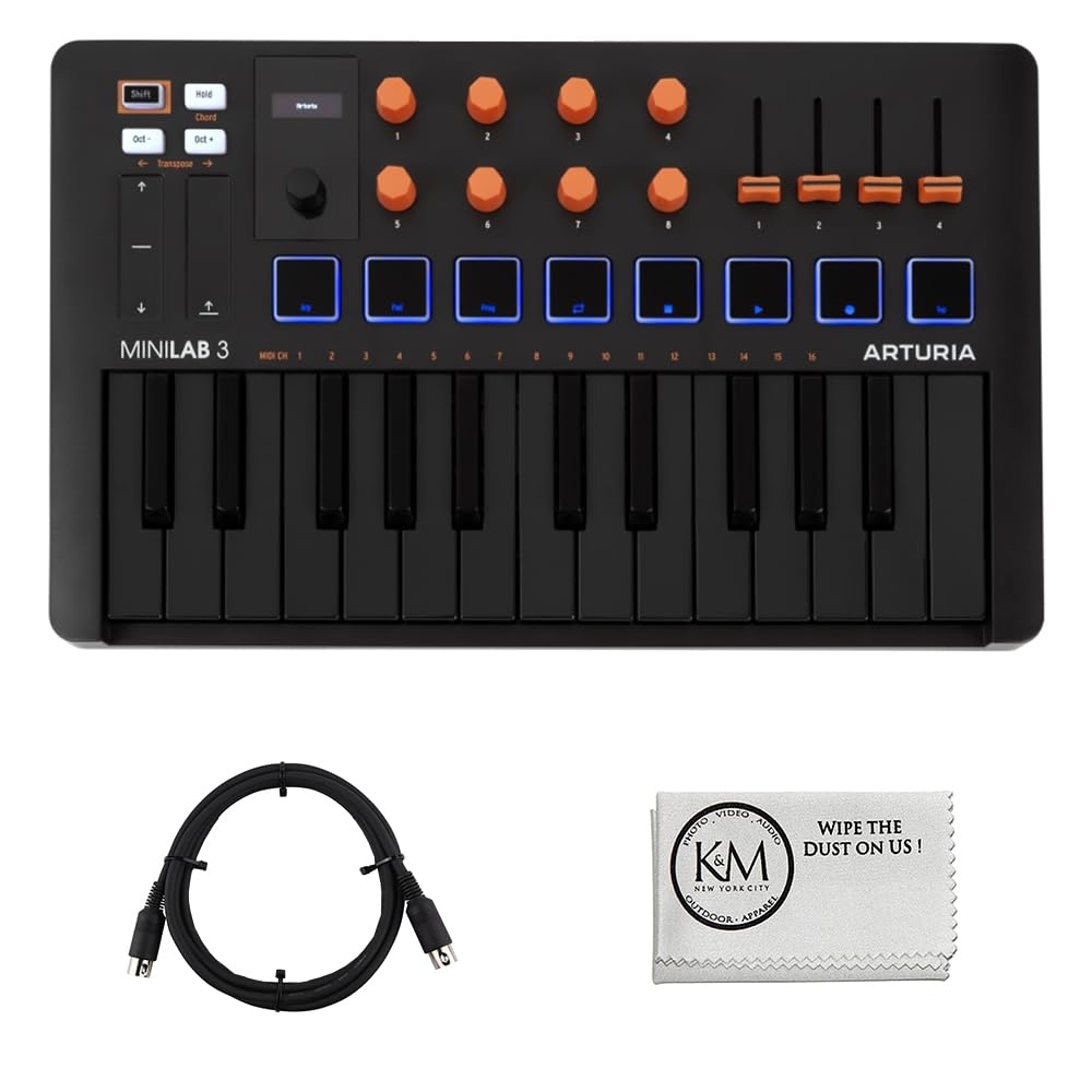 Arturia MiniLab 3 Compact MIDI Keyboard and Pad Controller