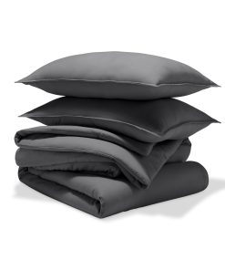 Juego de Edredón Bare Home - Tamaño Completo - -Gris