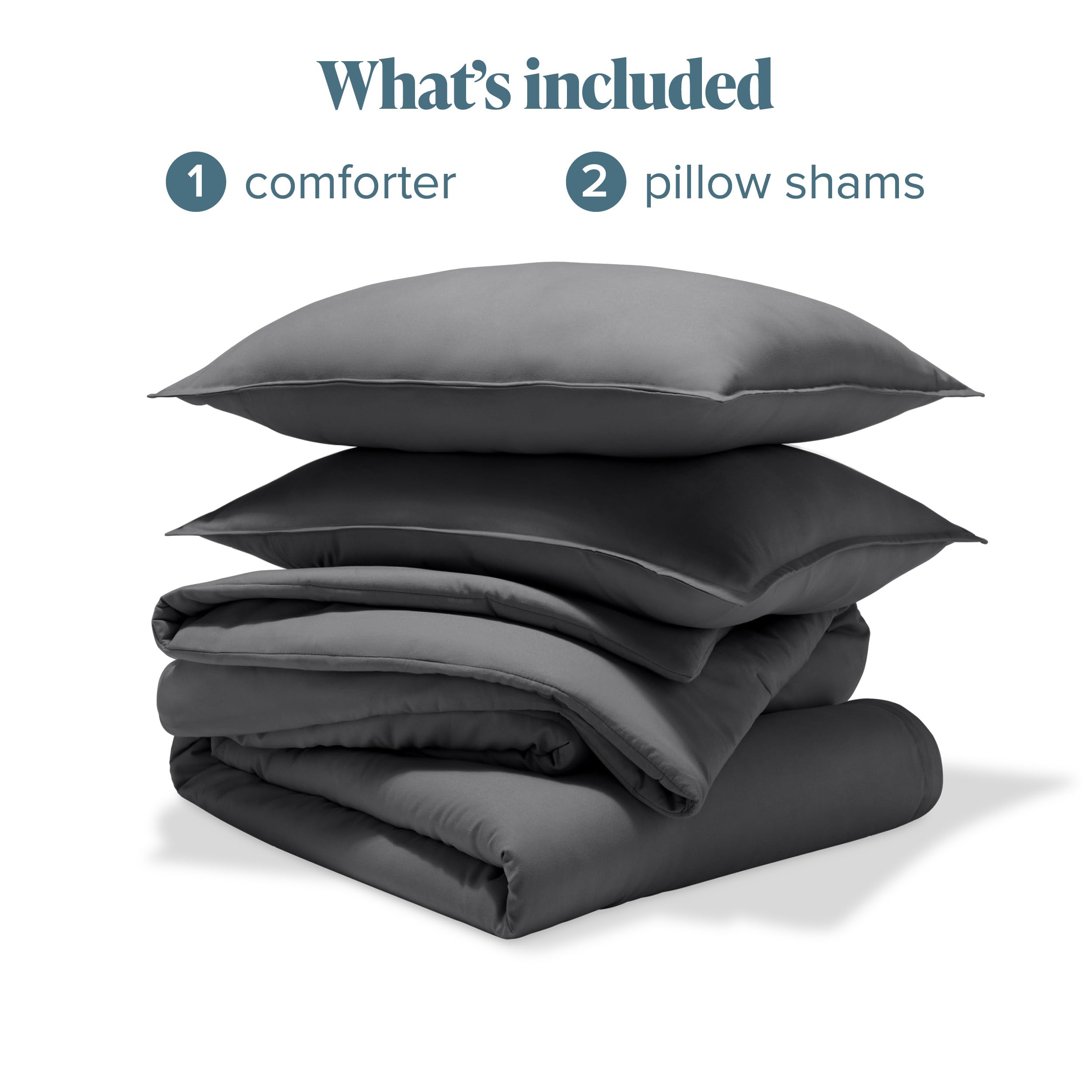 Juego de Edredón Bare Home - Tamaño Completo - -Gris - Imagen 6