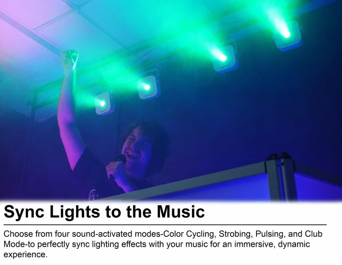 Luz de Lavado LED Blanco Rockville MINI RF1 V3, RGBWA+UV, - Imagen 7