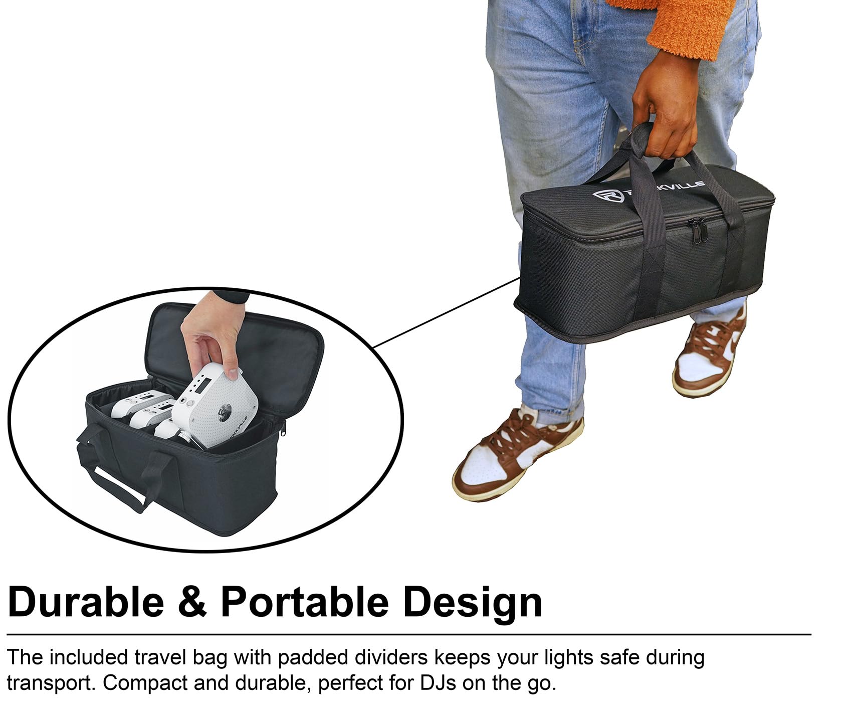 Rockville 4 Pack MINI RF1 V3 Wash Up Light LED Blanco, - Imagen 8