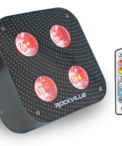 Rockville MINI RF4 V2 Wash Up Light LED Negro, RGBWA+UV,
