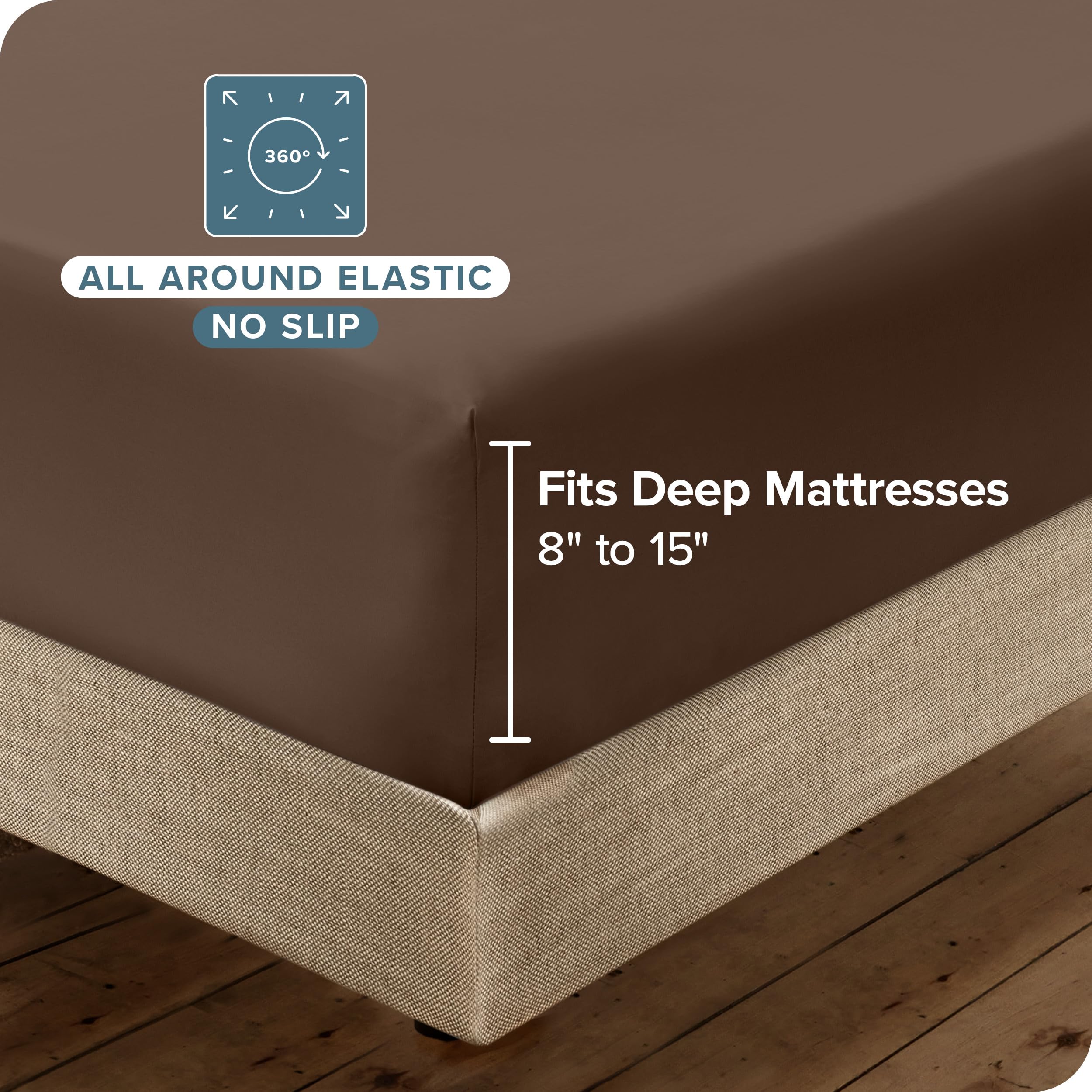 Juego de sábanas Full XL Bare Home - Sábanas de lujo estilo - Imagen 7