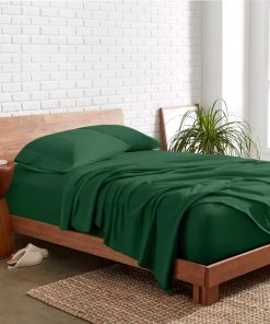 Juego de sábanas 100% algodón orgánico Bare -Verde Bosque