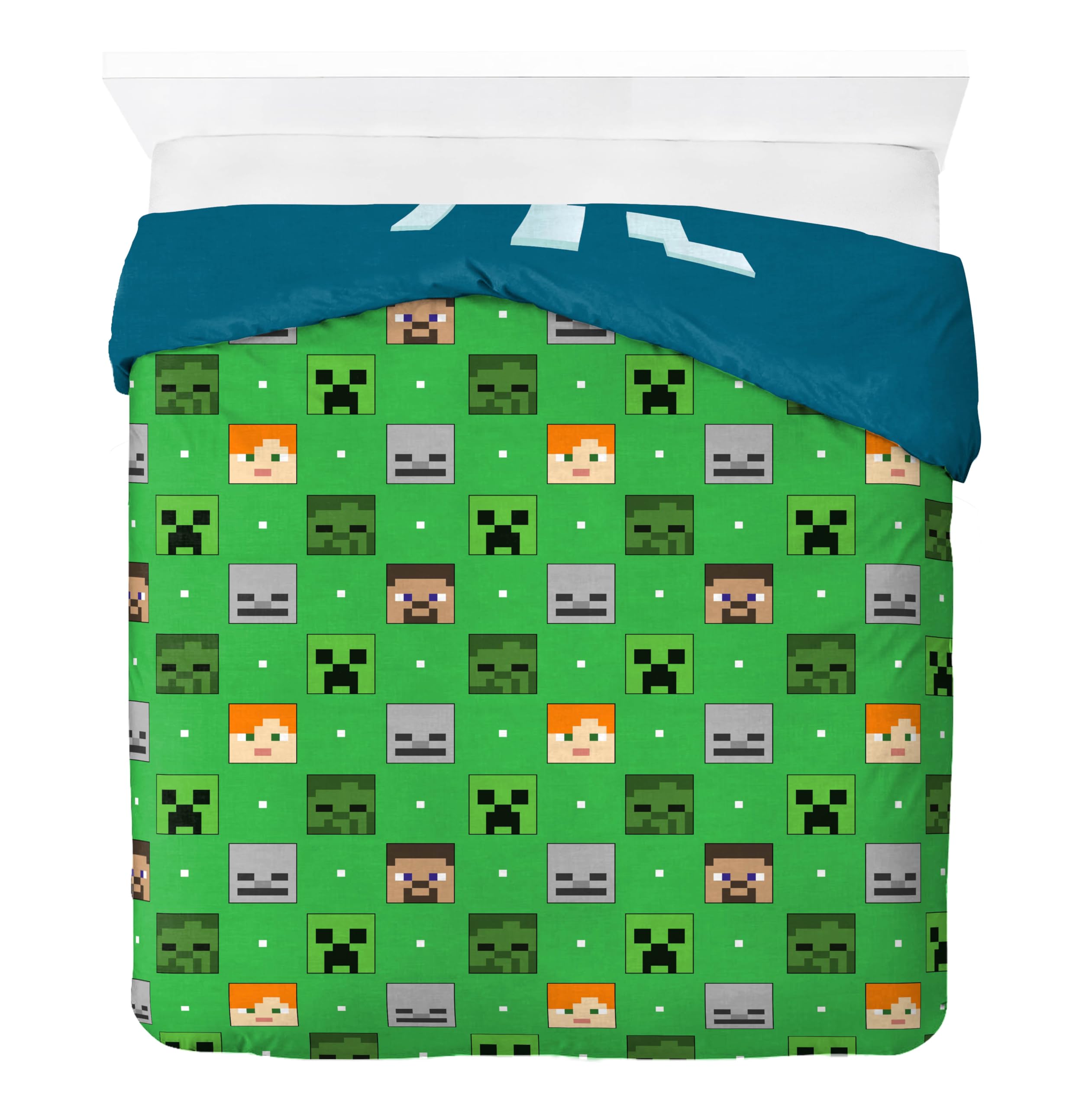 Jay Franco Minecraft Juego de Funda de Edredón y Funda de - Imagen 4