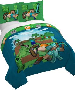 Jay Franco Minecraft Juego de Funda de Edredón y Funda de