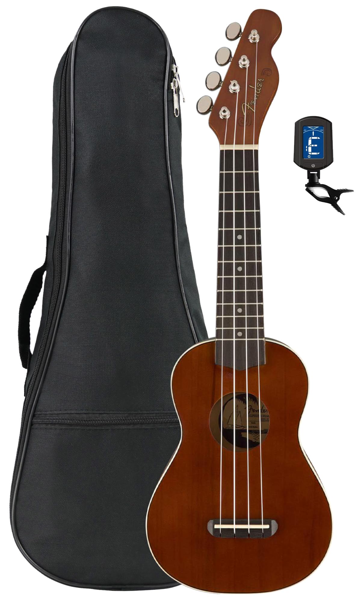 Ukulele Soprano Fender Venice - Natural con Estuche y