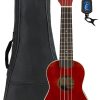 Ukelele Soprano Fender Venice - Cereza con Estuche y