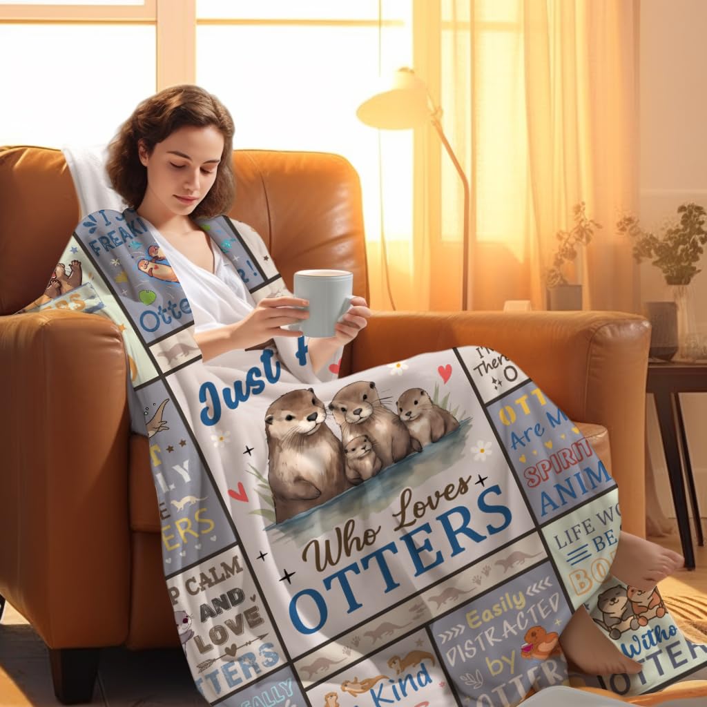 Manta de Nutrias Norkobay Regalos para Niñas Niños,Manta de - Imagen 4