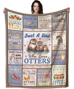 Manta de Nutrias Norkobay Regalos para Niñas Niños,Manta de