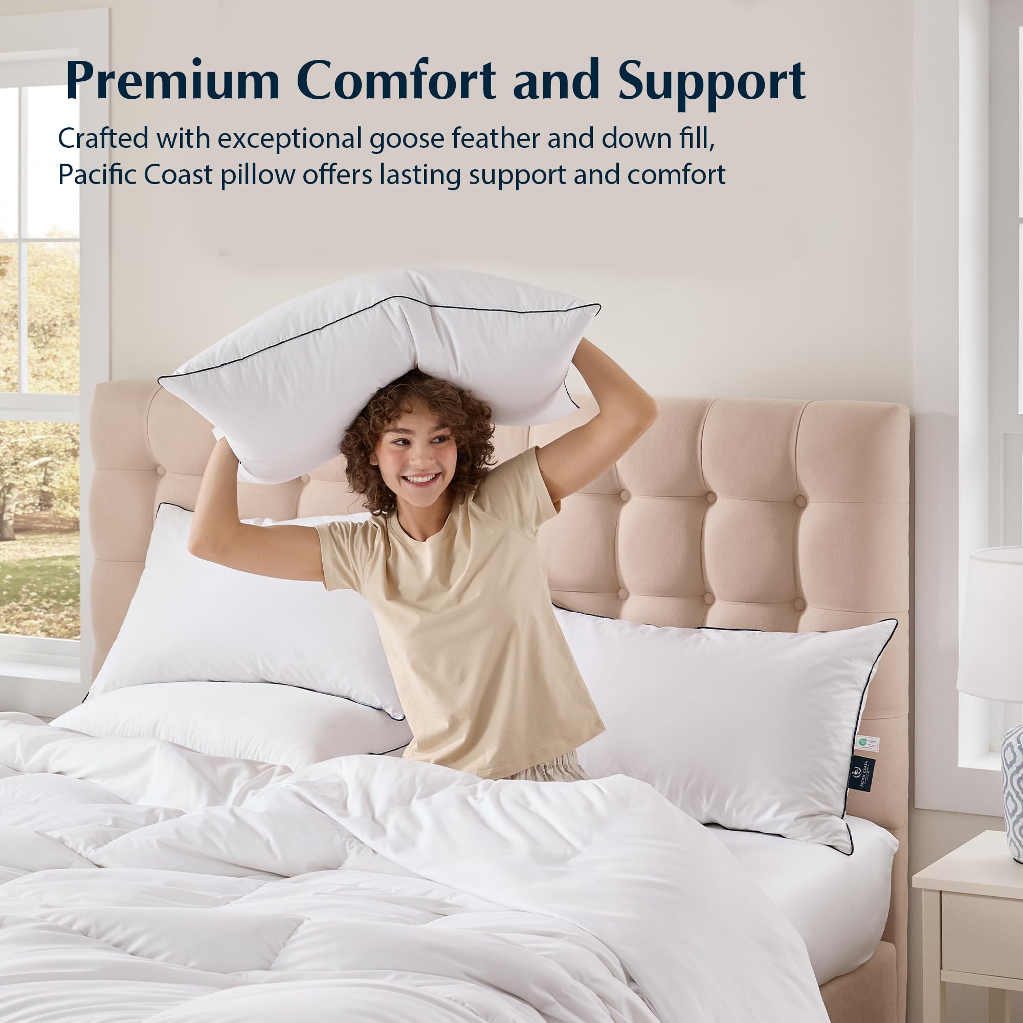 Almohada de Cama Pacific Coast, Almohada Firme de Plumón de - Imagen 6
