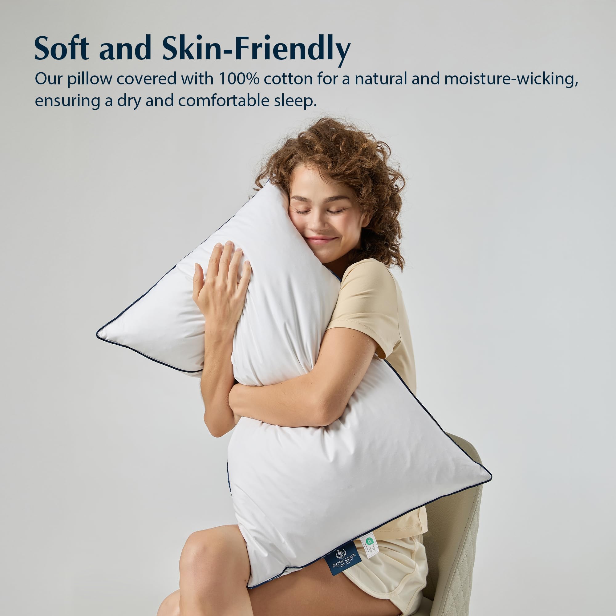 Almohada de Cama Pacific Coast, Almohada Firme de Plumón de - Imagen 4