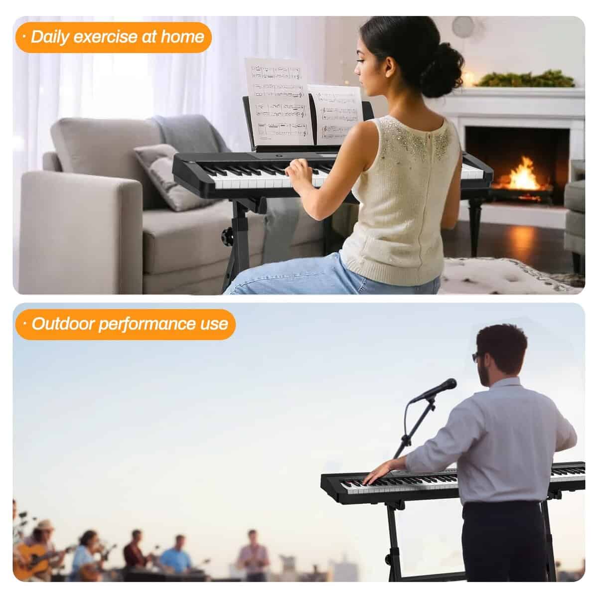 Soporte para teclado AODSK Heavy Duty - Soporte de piano - Imagen 7