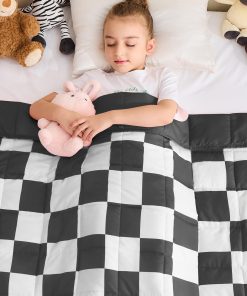 Manta Ponderada 5 Libras Manta Lap Ponderada a Cuadros,