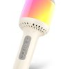 Micrófono de Karaoke Bluetooth con Luces LED de 360 grados,