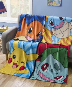 Cobija de Personajes de Pokemon - Suave y Acogedora Micro